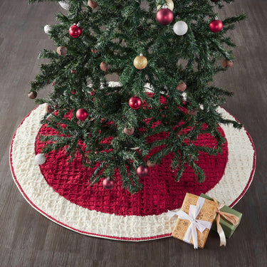 Chenille Christmas Christmas Tree Skirt 48 VHC Brands - The Fox Decor